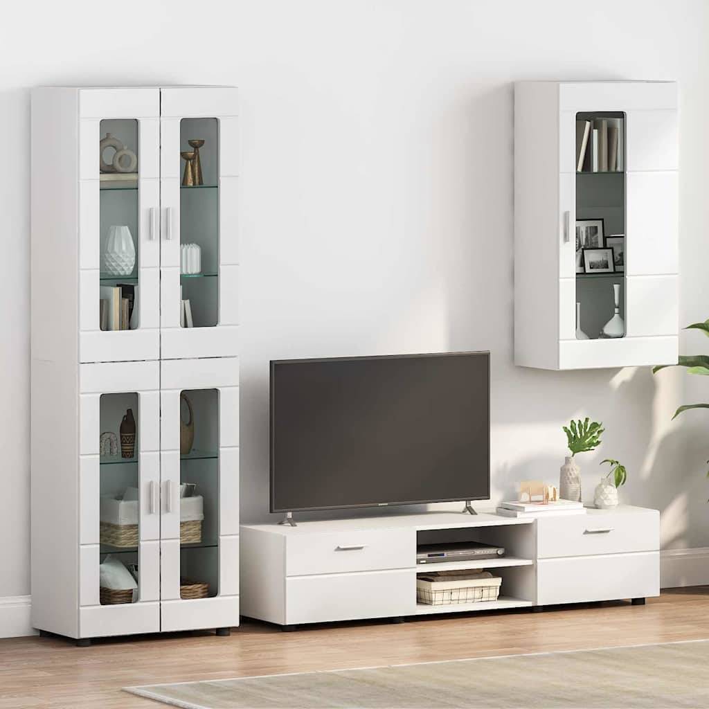 vidaXL Holzschrank mit Speicher Weiß 50 x 29 x 100 cm Holzwerkstoff