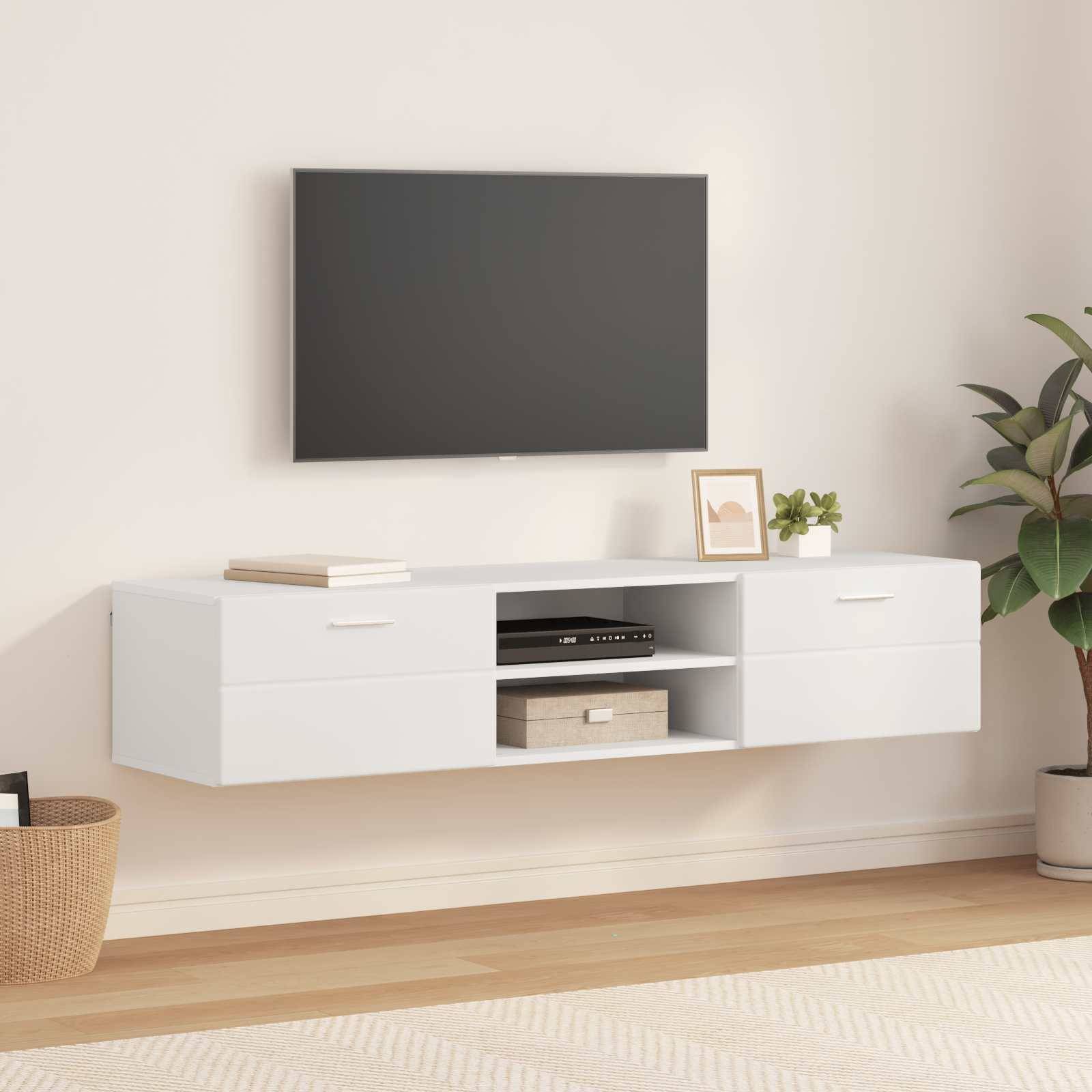 vidaXL Holzschrank mit Schubladen Weiß 150 x 39 x 30 cm Holzwerkstoff