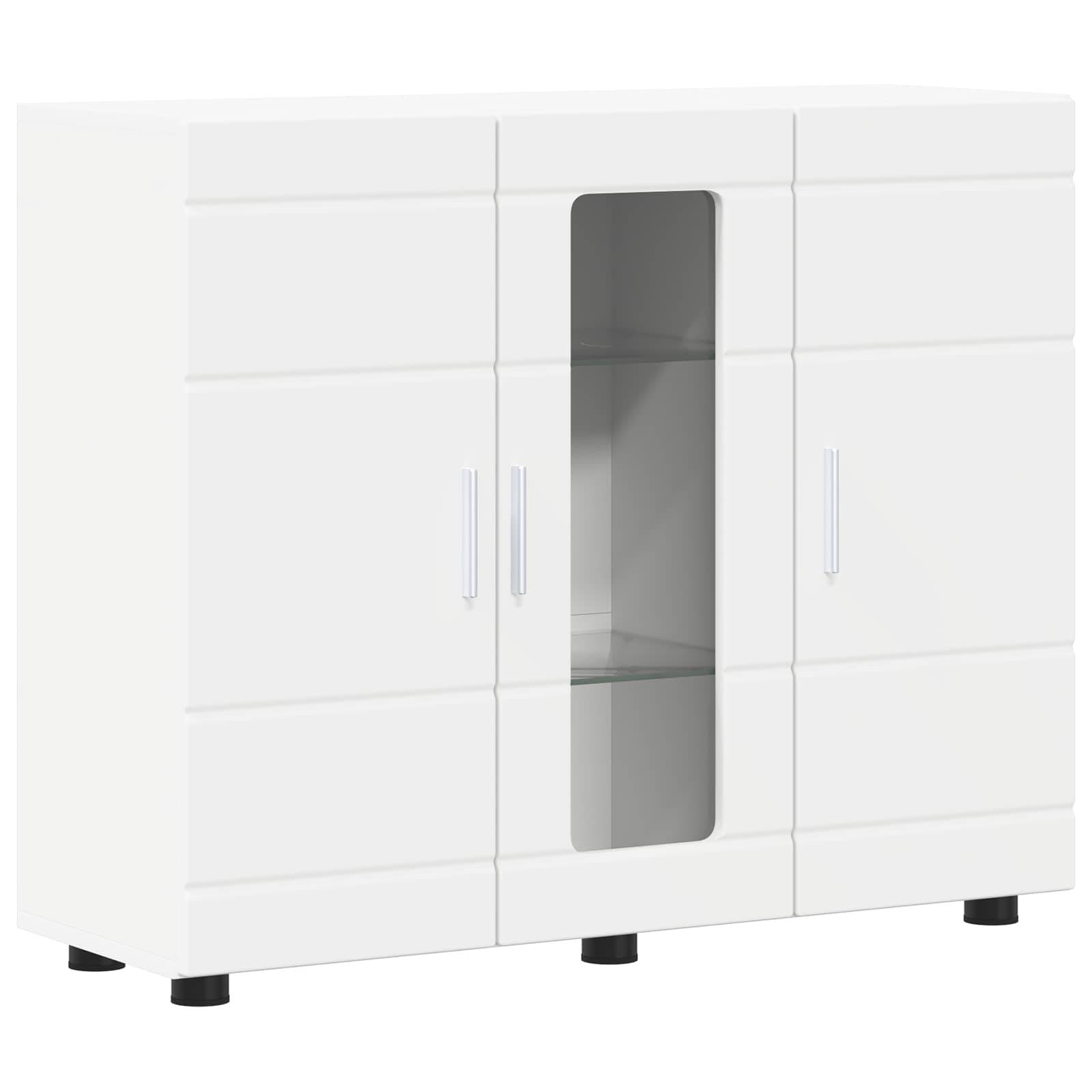 vidaXL Holzschrank mit Speicher Weiß 88,5 x 30,5 x 73 cm Holzwerkstoff