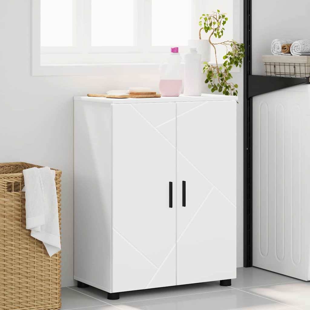 vidaXL Badezimmerschrank Weiß 60 x 35 x 80 cm Holzwerkstoff & Metall