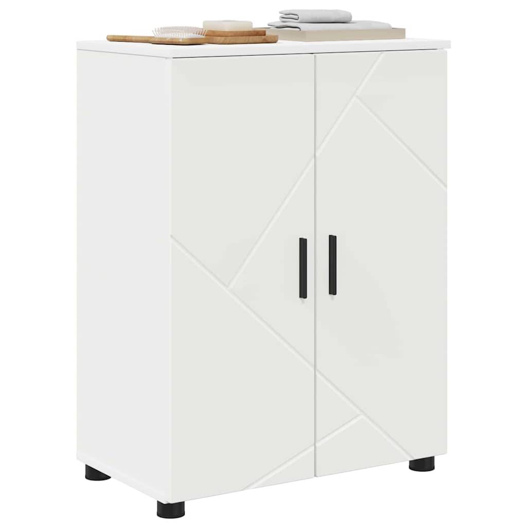 vidaXL Badezimmerschrank Weiß 60 x 35 x 80 cm Holzwerkstoff & Metall