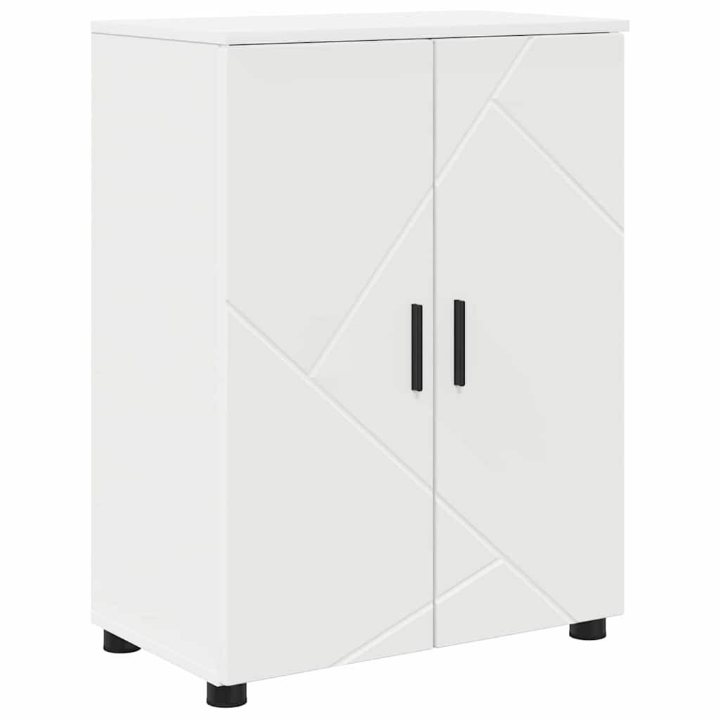 vidaXL Badezimmerschrank Weiß 60 x 35 x 80 cm Holzwerkstoff & Metall