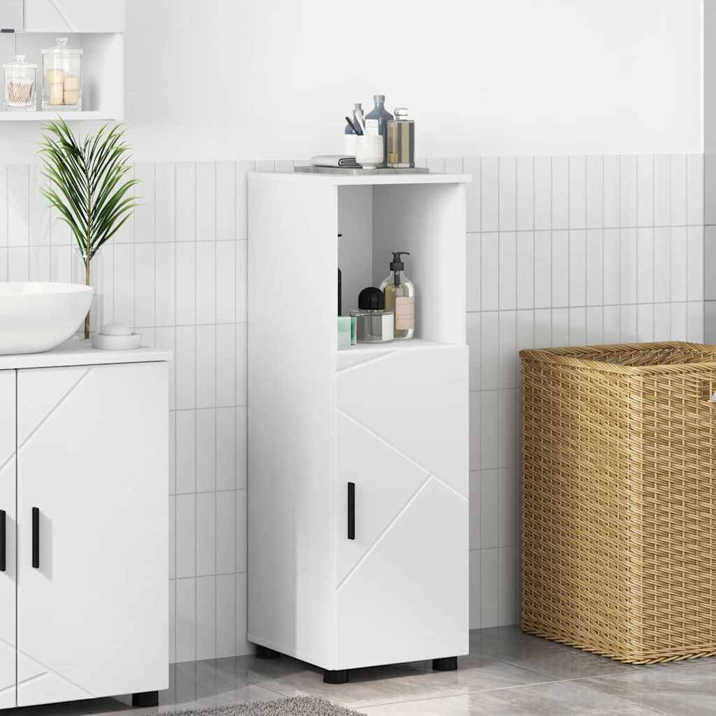 vidaXL Badezimmerschrank Weiß 30 x 35 x 95 cm Holzwerkstoff & Metall