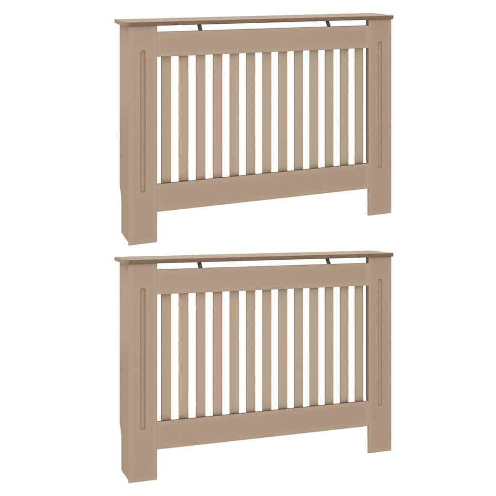 vidaXL Heizkörperabdeckung 2 pcs Natur 112 x 19 x 81,5 cm