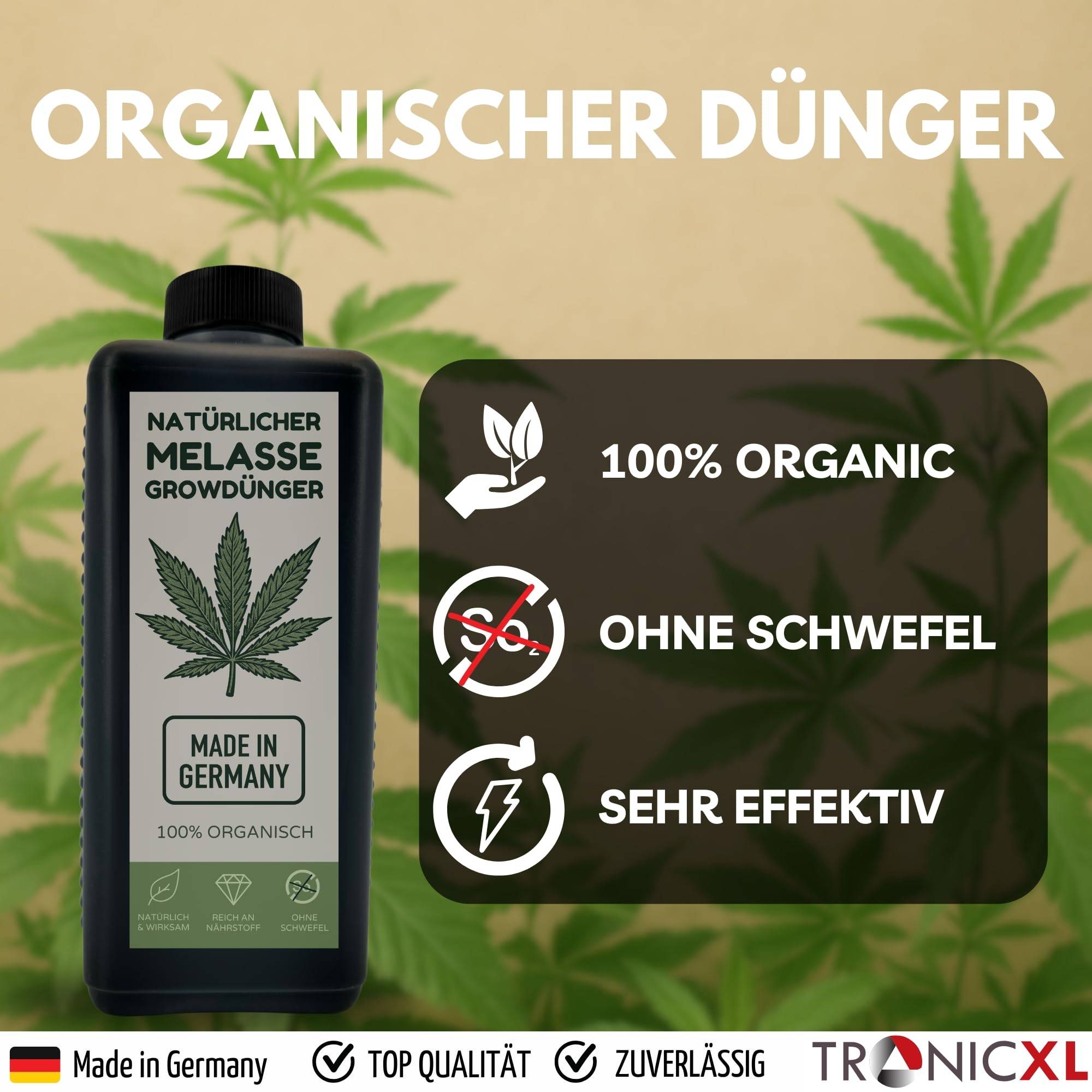 2L Melasse Grow Dünger Düngemittel Blütephase für Growbox & Outdoor Made in Germany