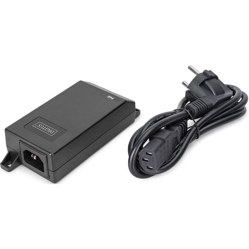 DIGITUS Gigabit Ethernet PoE Injektor 802.3at 30W schwarz