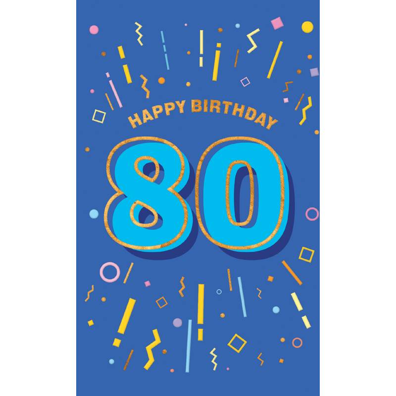 SUSY CARD Geburtstagskarte "Zahlen" - 80. Geburtstag