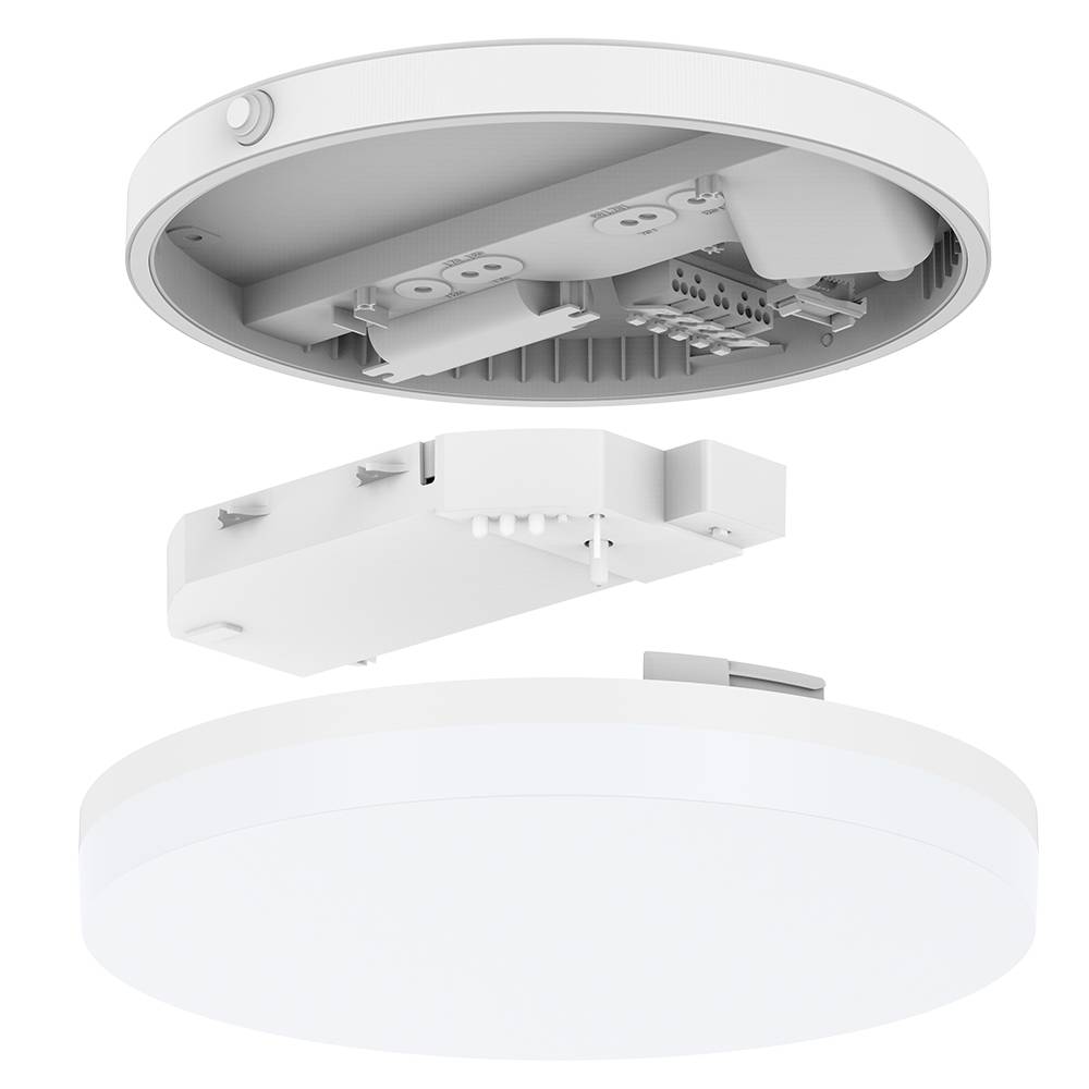 DOTLUX LED-Aufbauleuchte SURFACEsensor-exit Ø300x62 25W 3000/4000/5700K COLORselect weiß