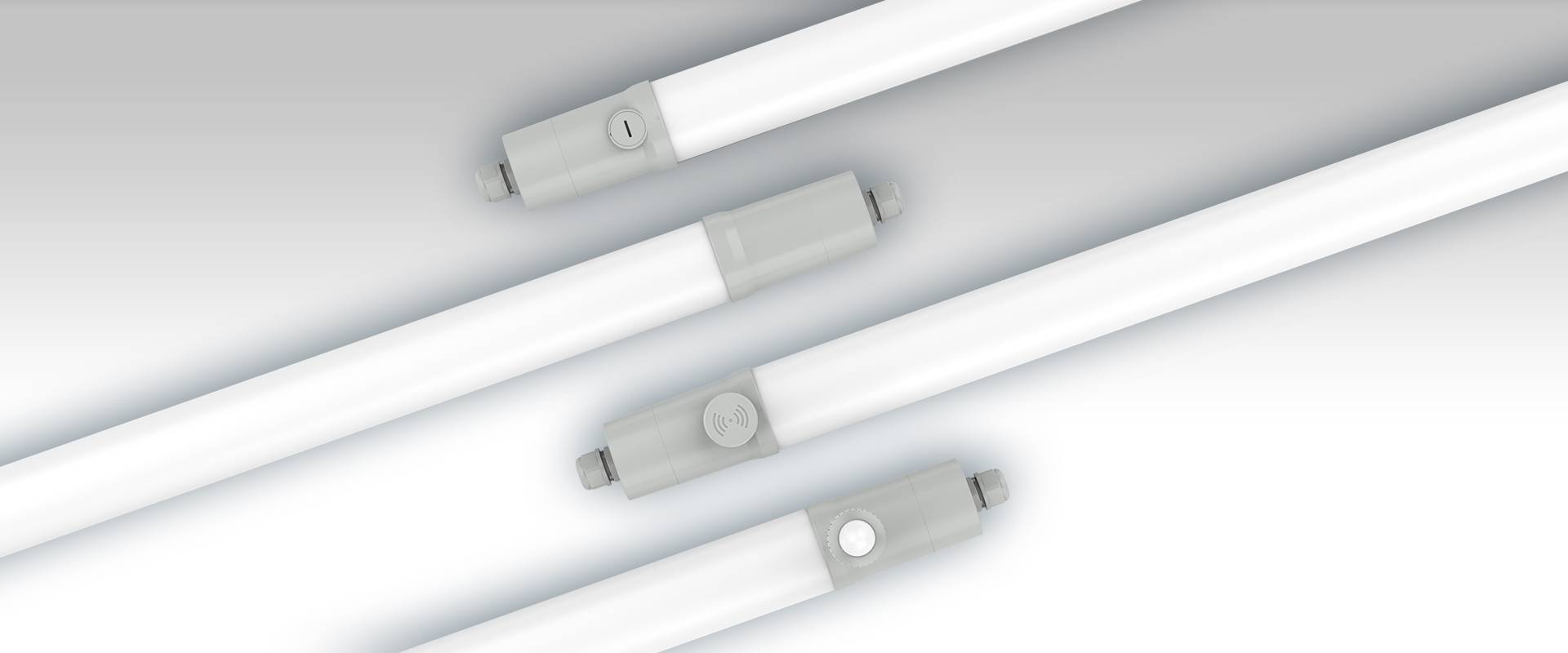 DOTLUX LED-Feuchtraumleuchte MISTRALsmart 28W/40W 4000K POWERselect IP65 1500mm durchverdrahtet