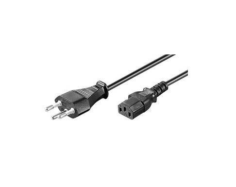 Netzkabel 1,8m schwarz mit Schweiz-Stecker