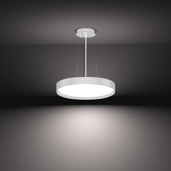 DOTLUX LED-Leuchte DISCugr Ø800mm 75W COLORselect und DALI weiß