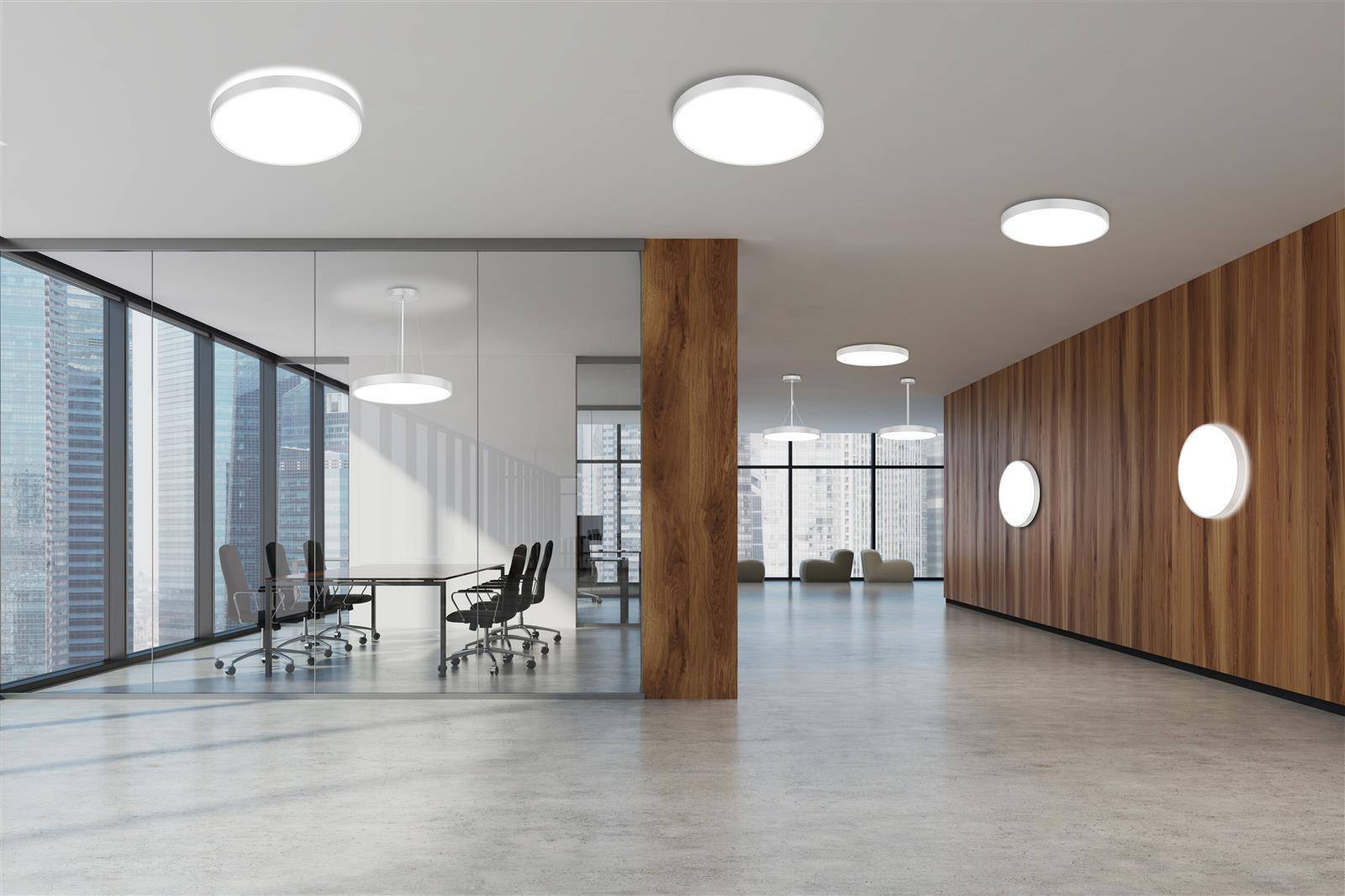 DOTLUX LED-Leuchte DISCugr Ø400mm 40W COLORselect und DALI weiß