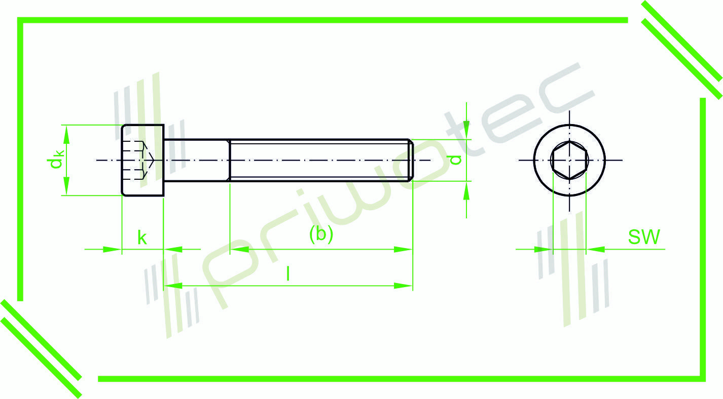 ISO4762 | DIN912 M2,5x10 Zylinderkopfschrauben, mit Innensechskant Vollgewinde Material: A2 - blank (100 Stk.)