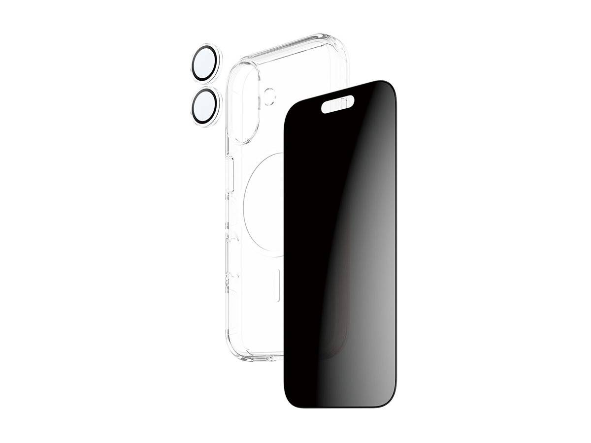 CARE by Schutzglass Flagship Privacy 3-in-1-Hülle + Sichtschutzglas Linse iPhone 17