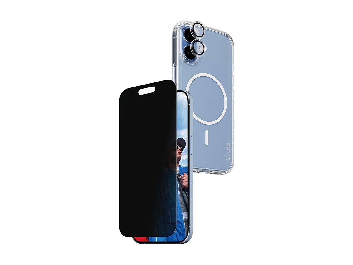 CARE by Schutzglass Flagship Privacy 3-in-1-Hülle + Sichtschutzglas Linse iPhone 17