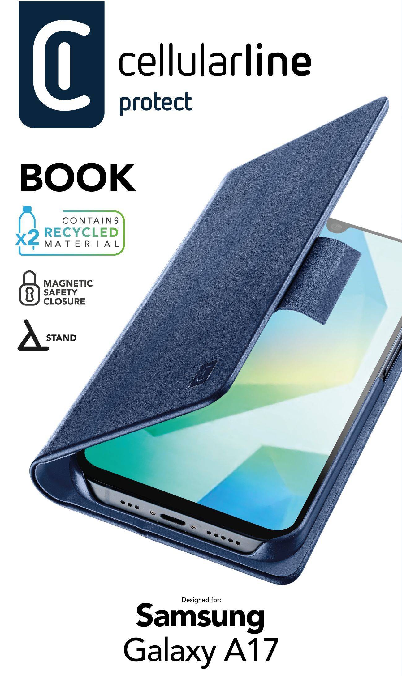Cellularline Book Case - für Samsung A17 5G Blue