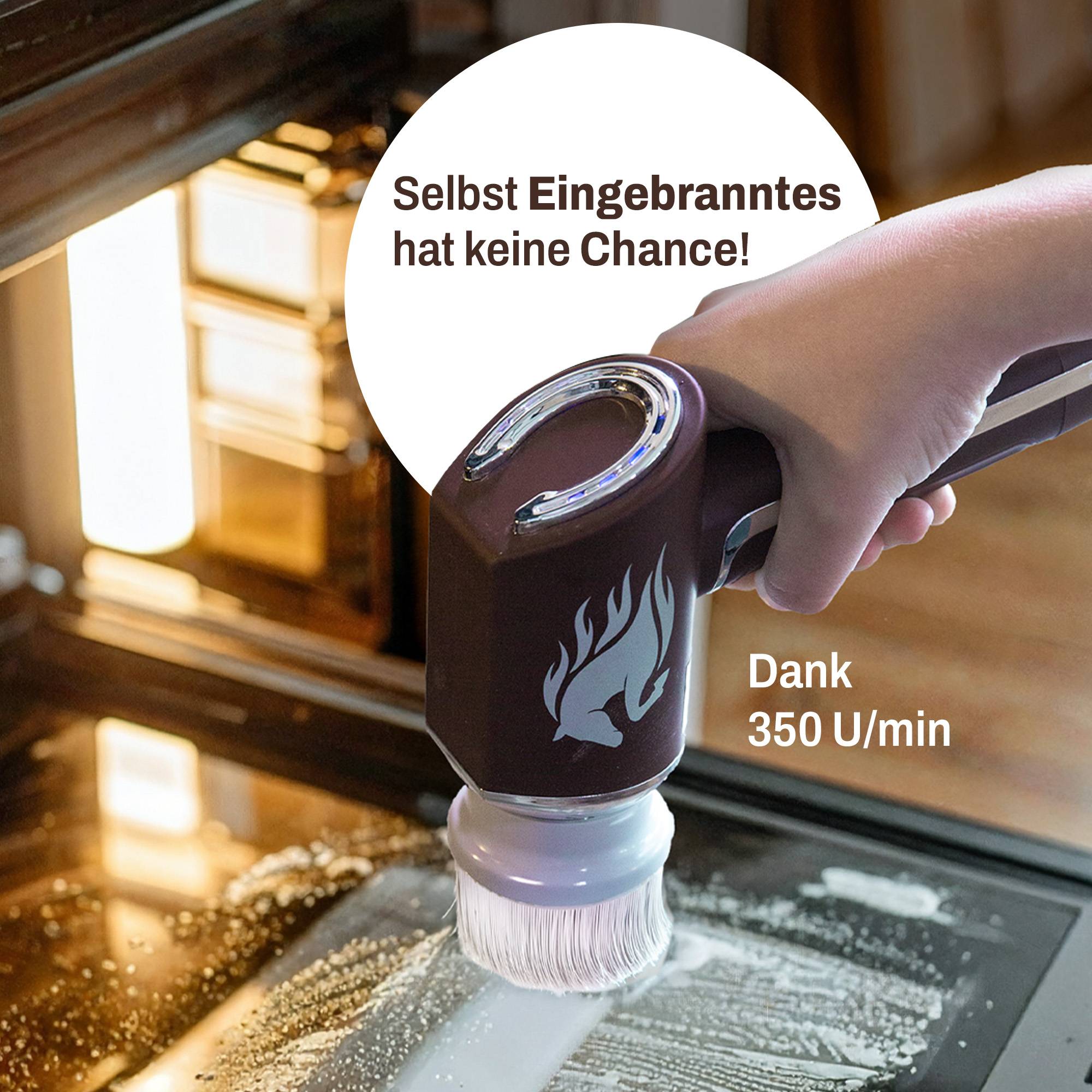 Horsepower Scrubber - Elektrische Reinigungsbürste kabellos 2000 mAh - Putzbürste elektrisch zum Putzen von Bad, Küche & Auto, Fugenreiniger - 5