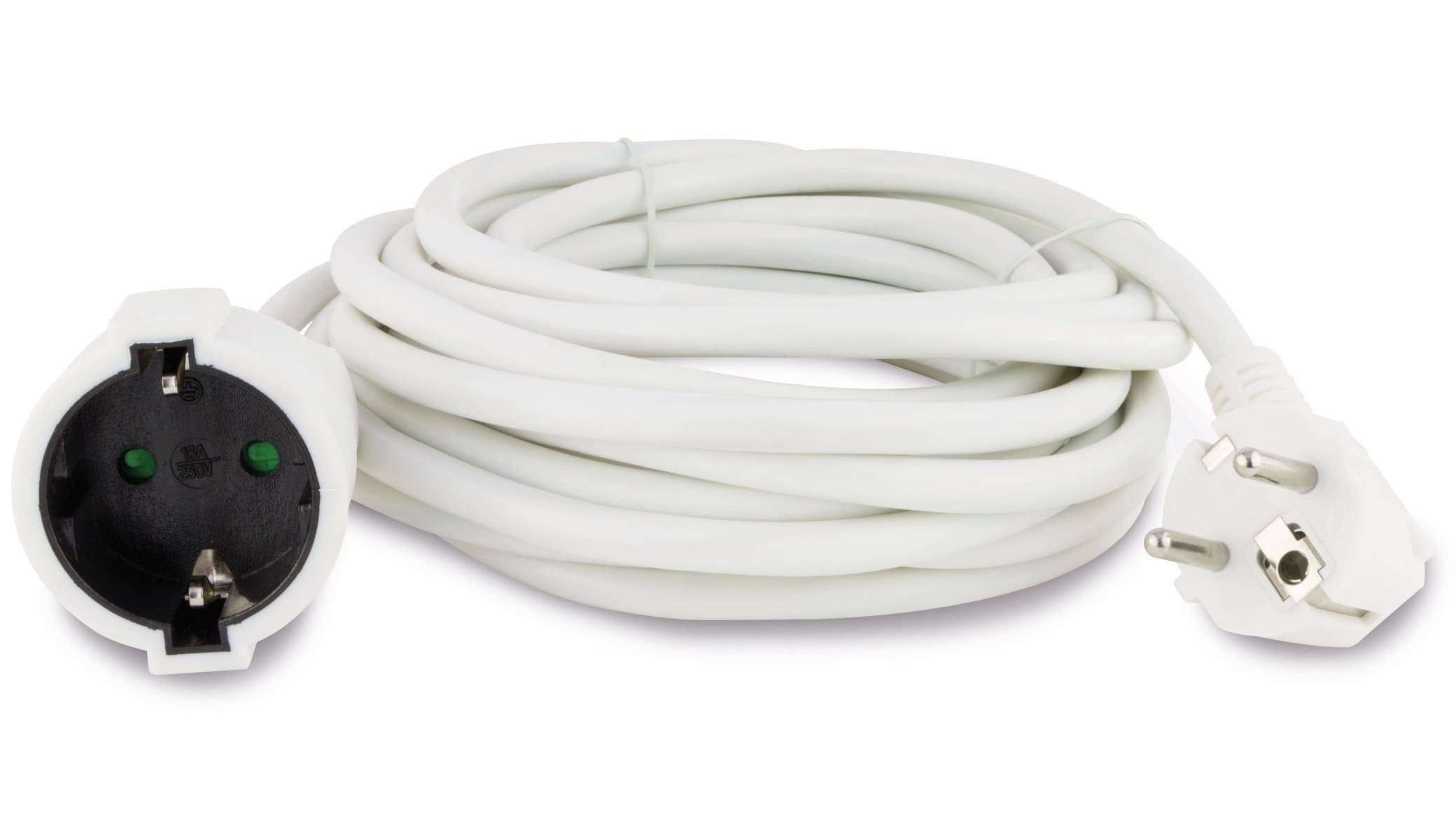 REV Schutzkontakt-Verlängerung 5 m, weiß