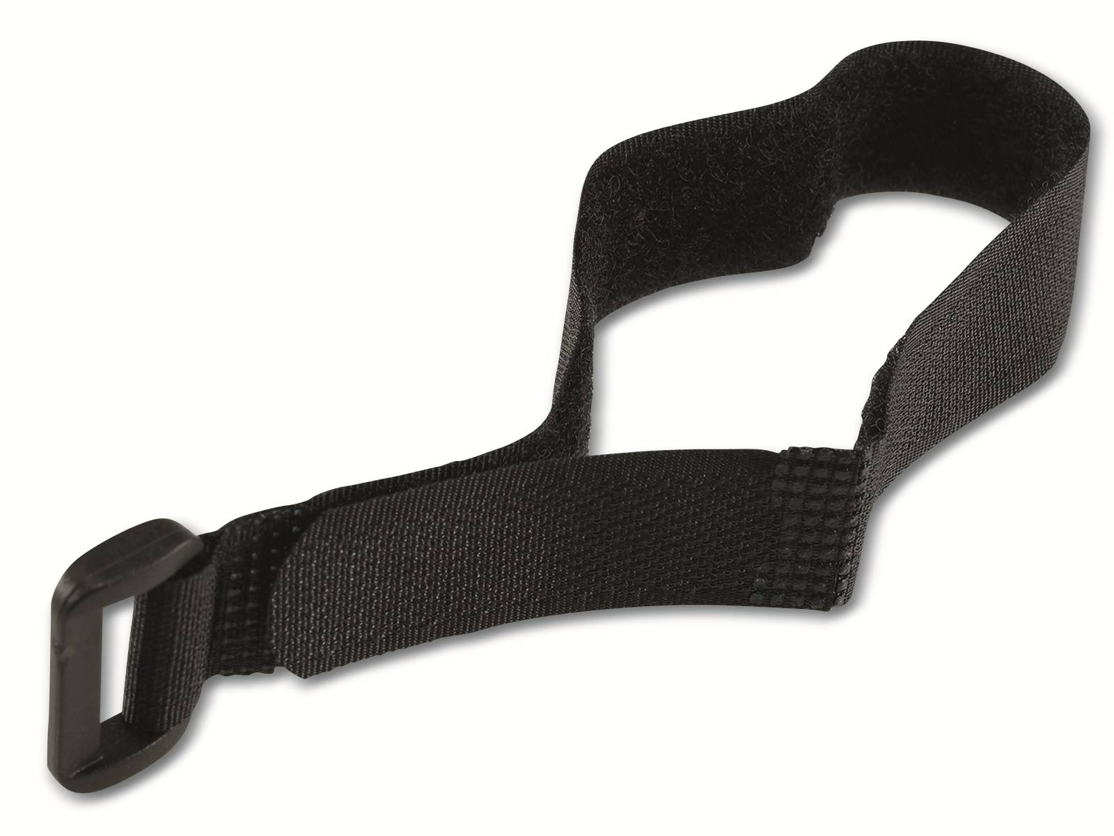 CHILITEC Klettband-Set mit Öse, 30x2 cm, schwarz, 5 Stück