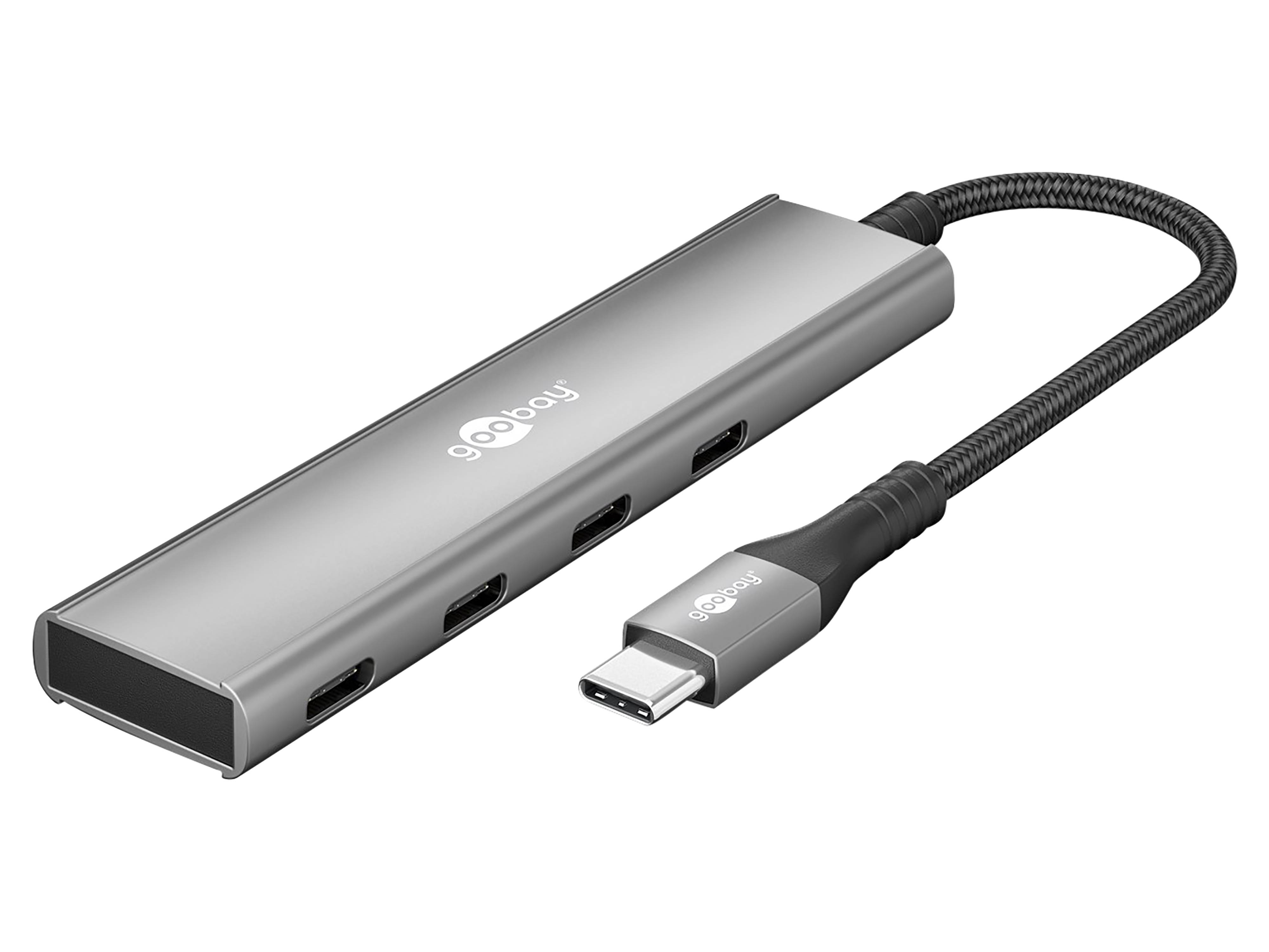 GOOBAY USB-C Hub 76564 Slim 4 Port USB-C auf USB-C 5 Gbit/s