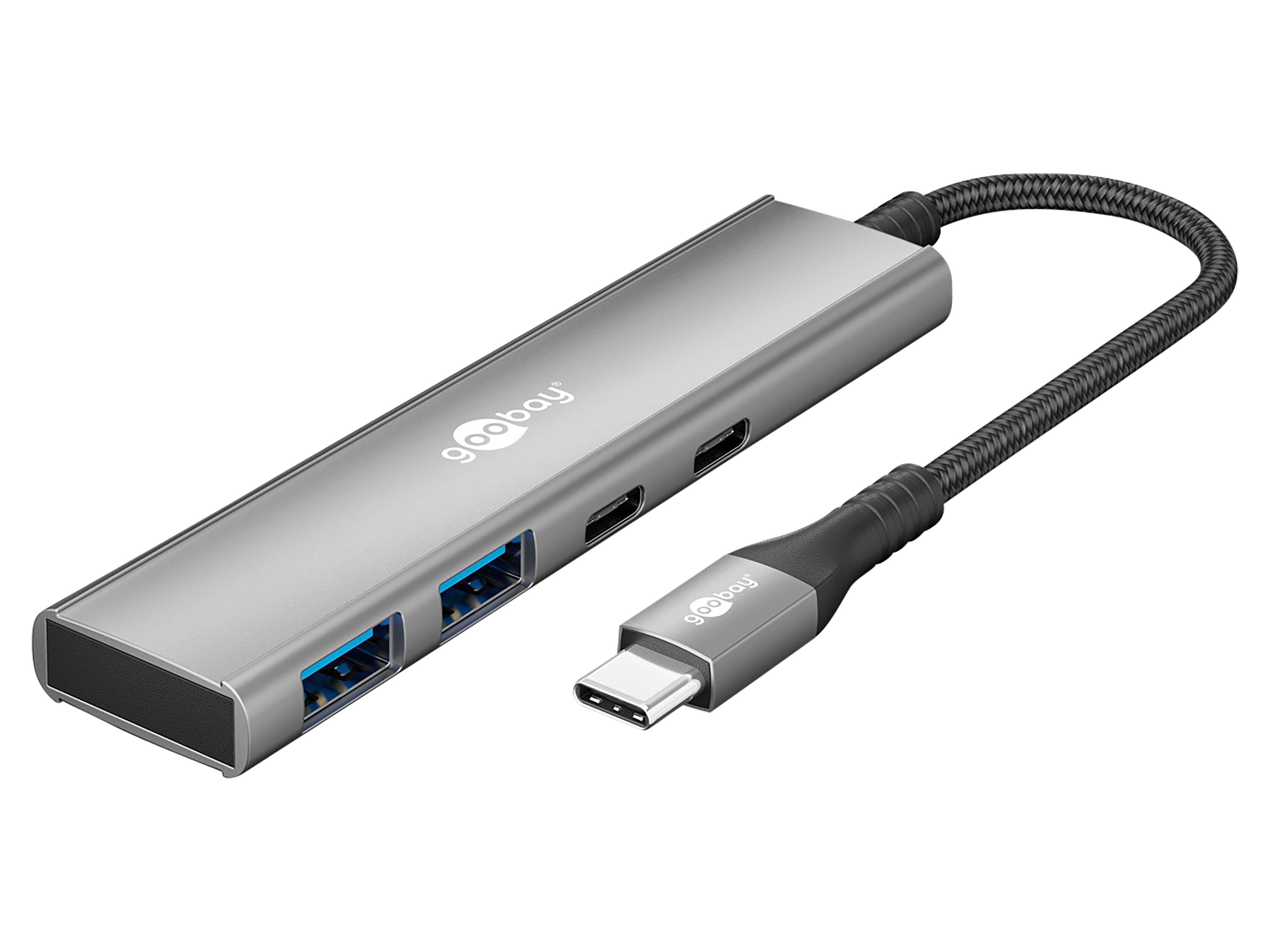 GOOBAY USB-C Hub 76563 Slim 4 Port USB-C auf USB-C/USB-A 5 Gbit/s