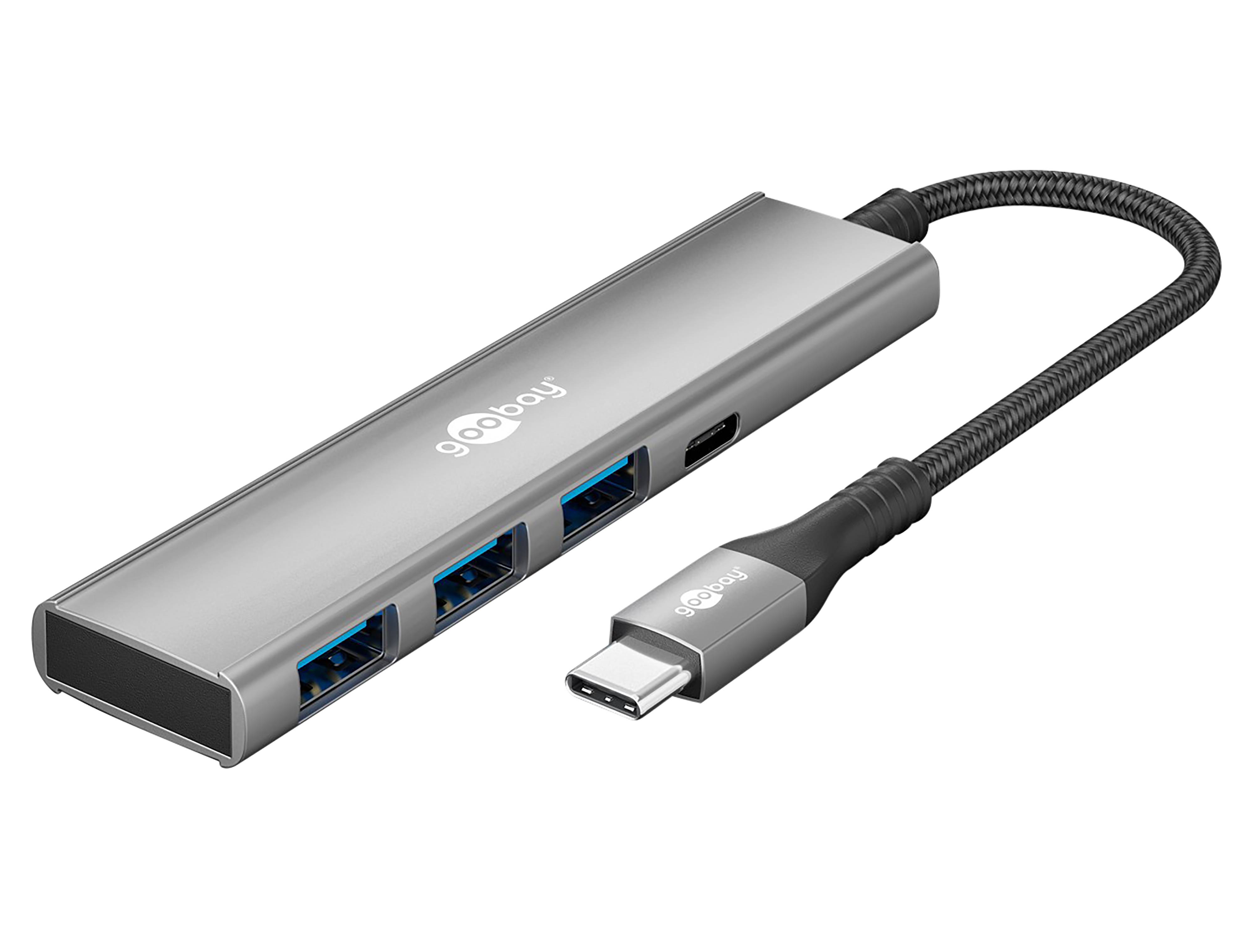 GOOBAY USB-C Hub 76562 Slim 4 Port USB-C auf USB-C/USB-A 5 Gbit/s