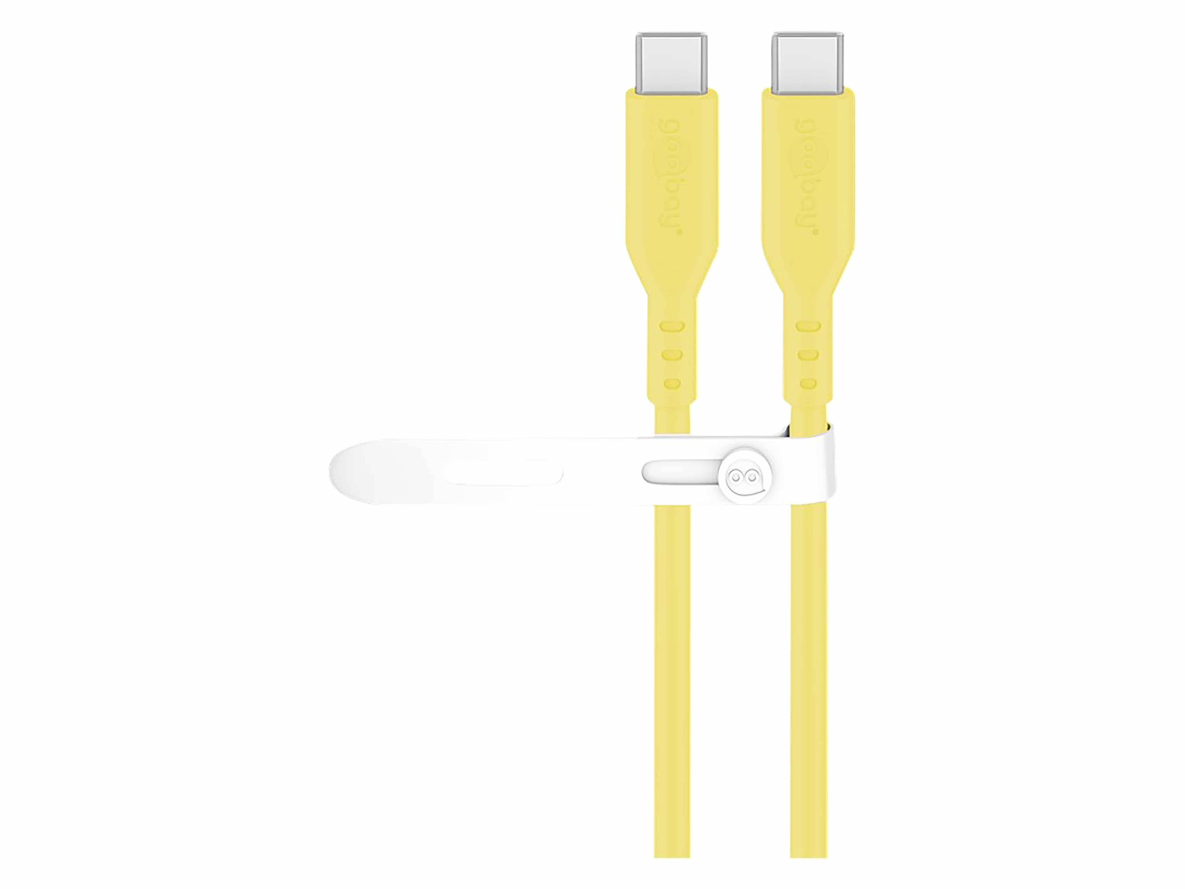 GOOBAY USB-C Kabel 77742 Silikon 1,5m gelb