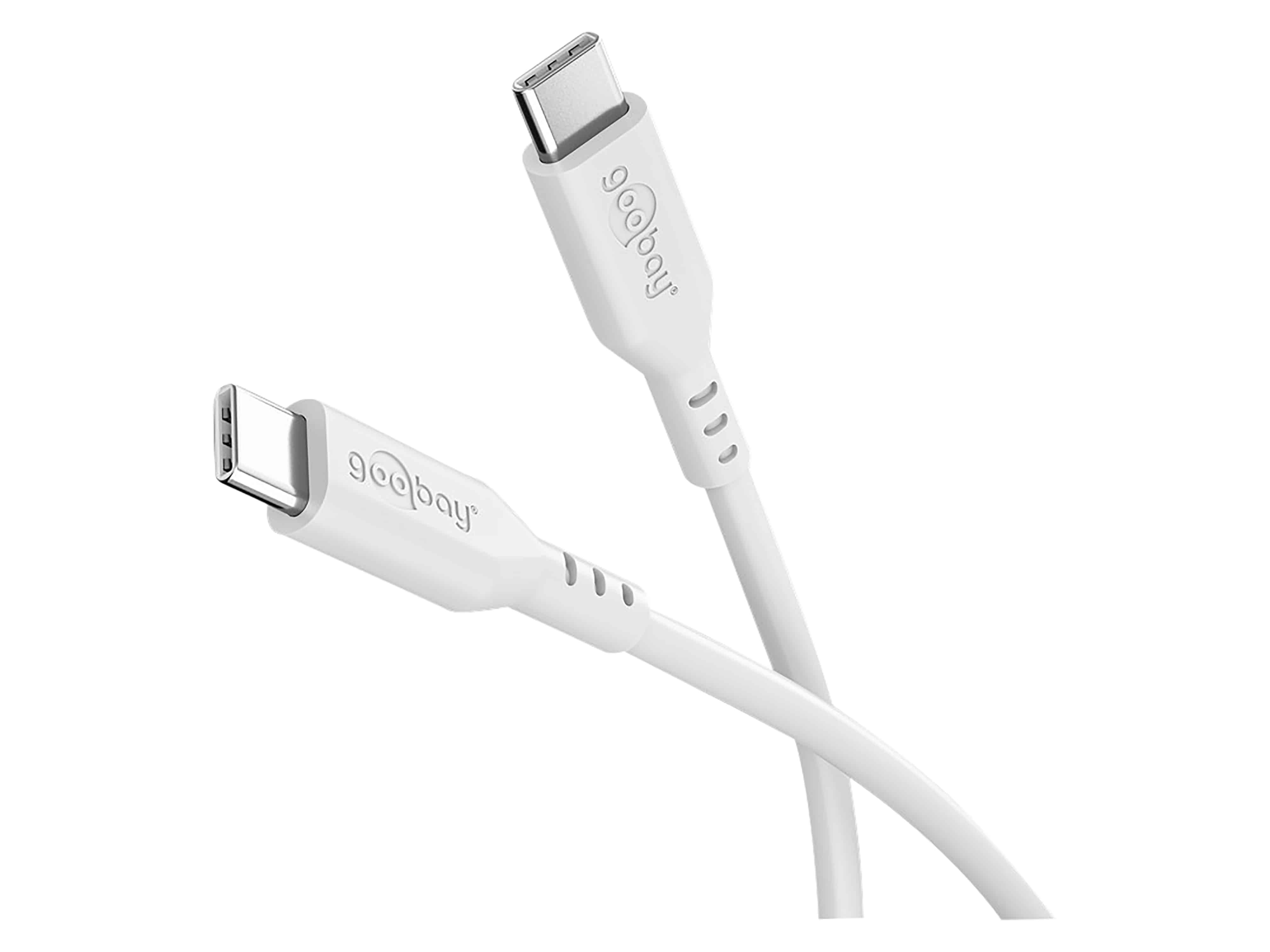 GOOBAY USB-C Kabel 77743 Silikon 1,5m weiß