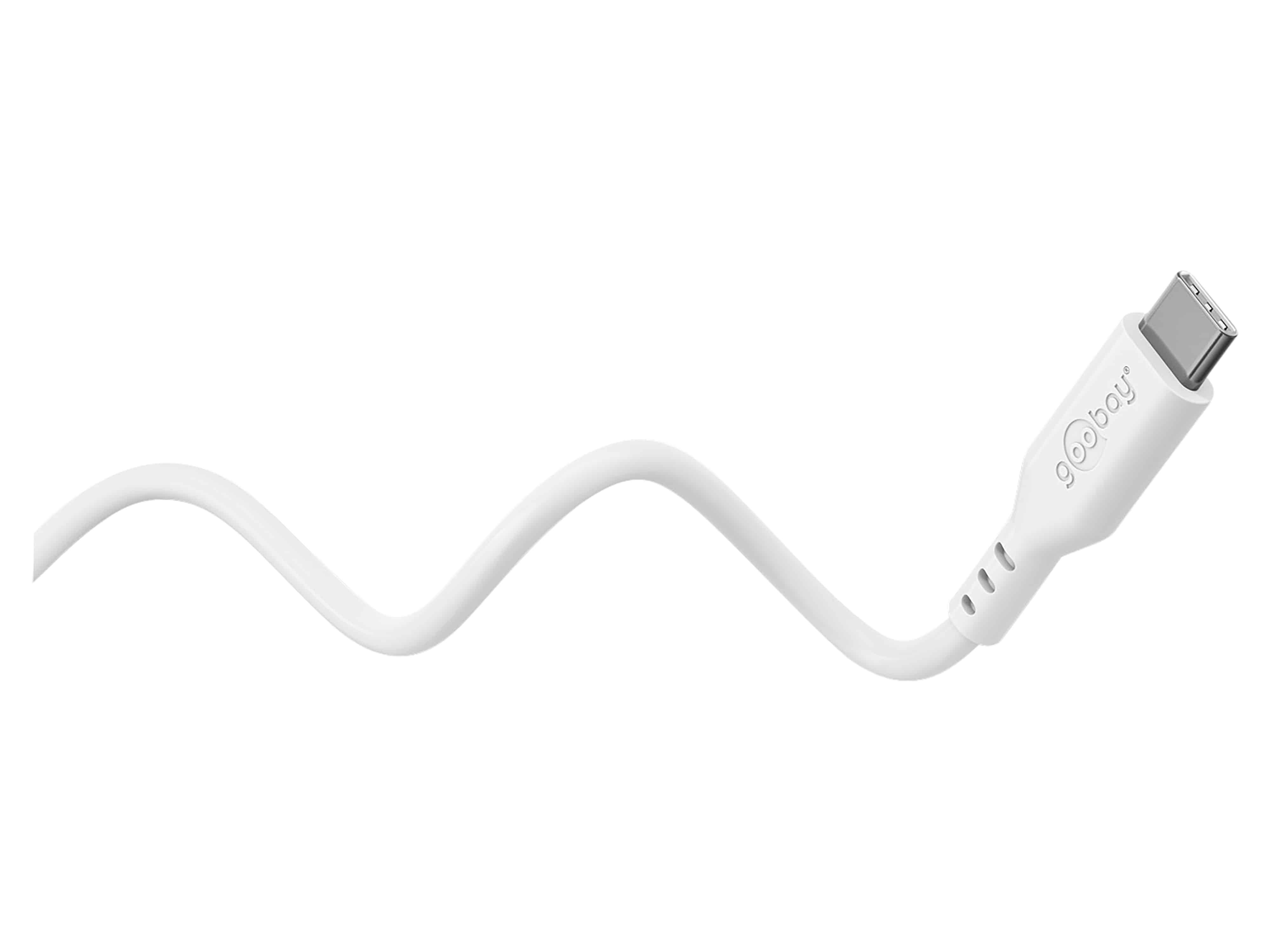 GOOBAY USB-C Kabel 77743 Silikon 1,5m weiß
