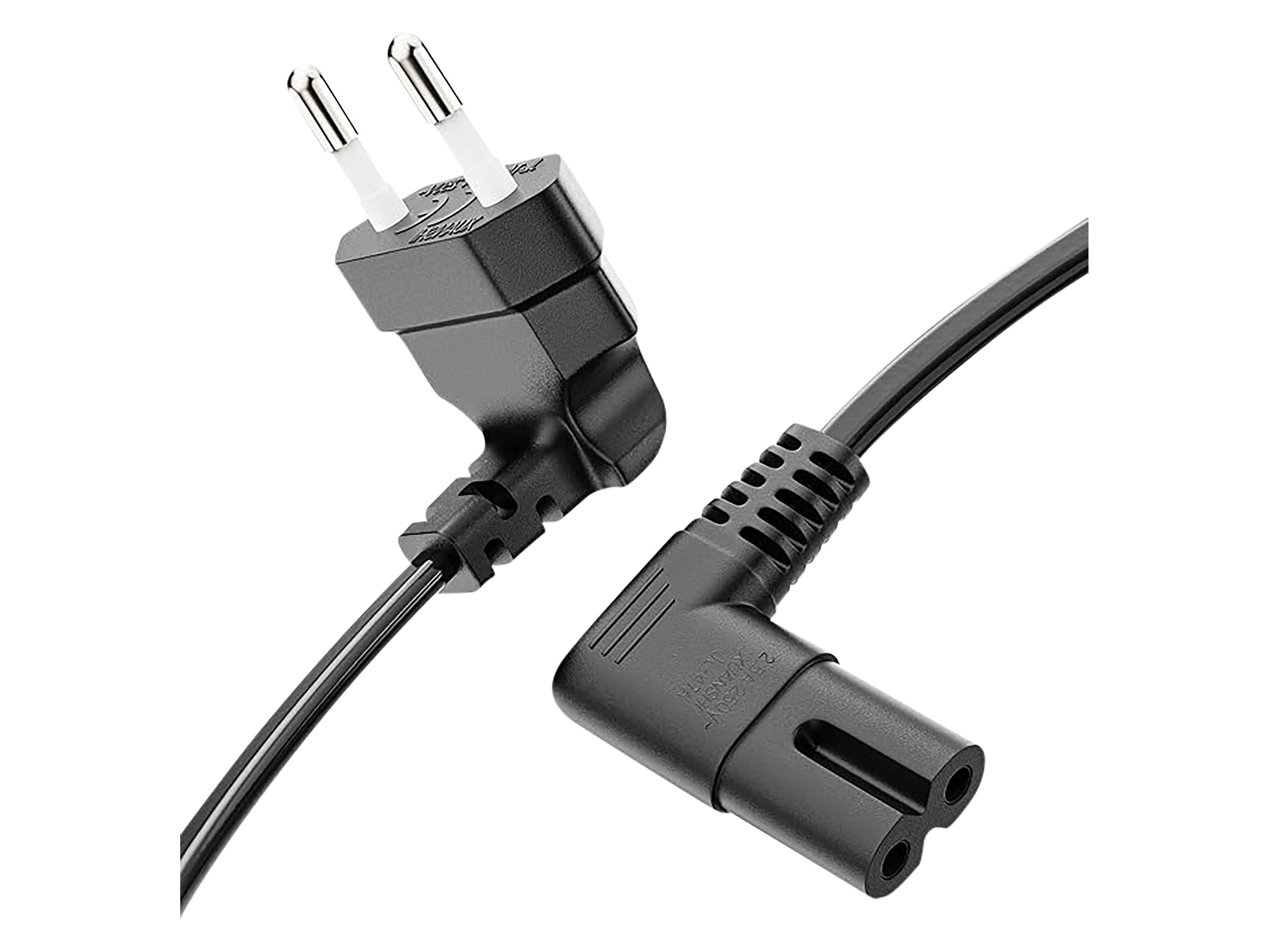 SONERO Netzkabel X-ESW-C7W-050B, Eurostecker, 90°, schwarz, 5m