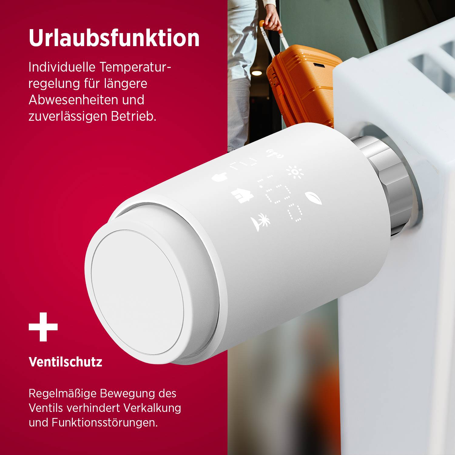 Smart WiFi-Thermostat Heizkörperthermostat Tuya-App, Alexa & Google Olympia HT-02Y