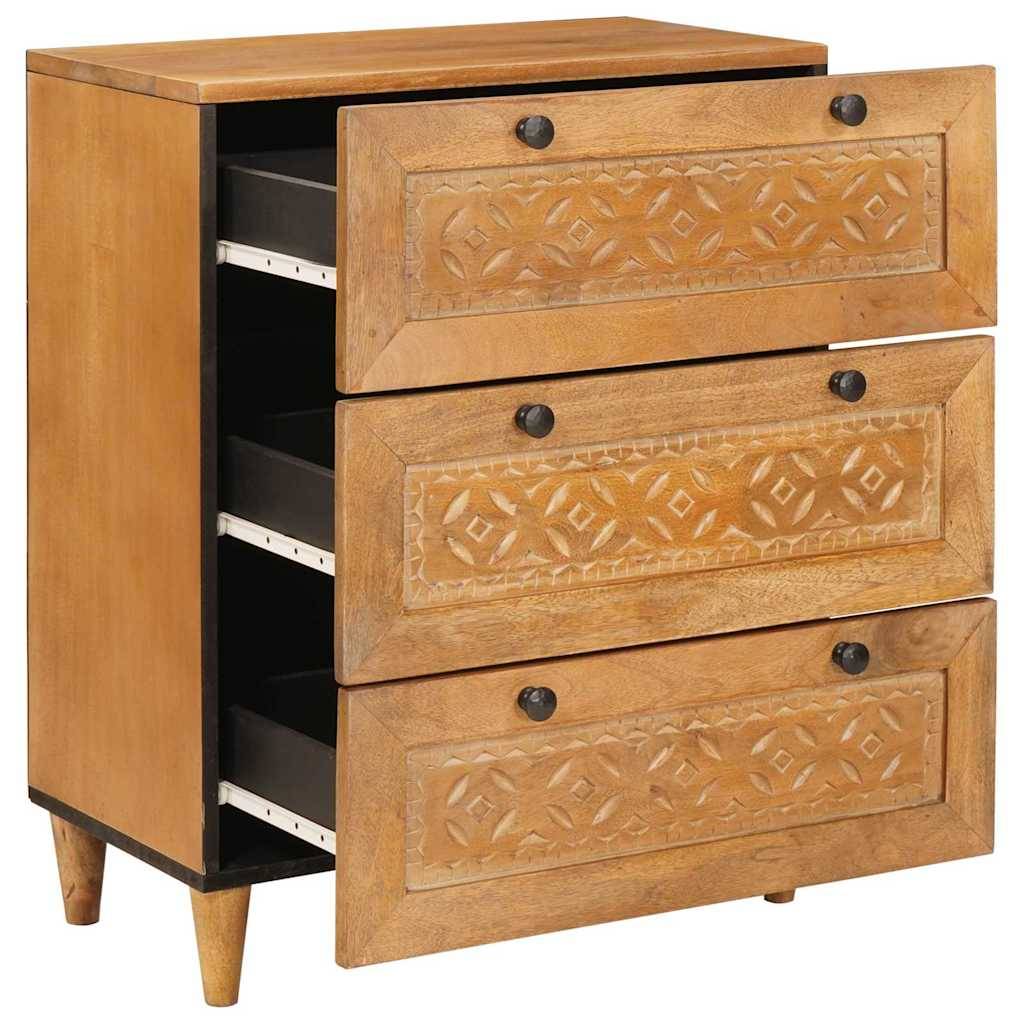 vidaXL Sideboard 2 pcs Braun 60 x 33 x 75 cm massives Mangoholz