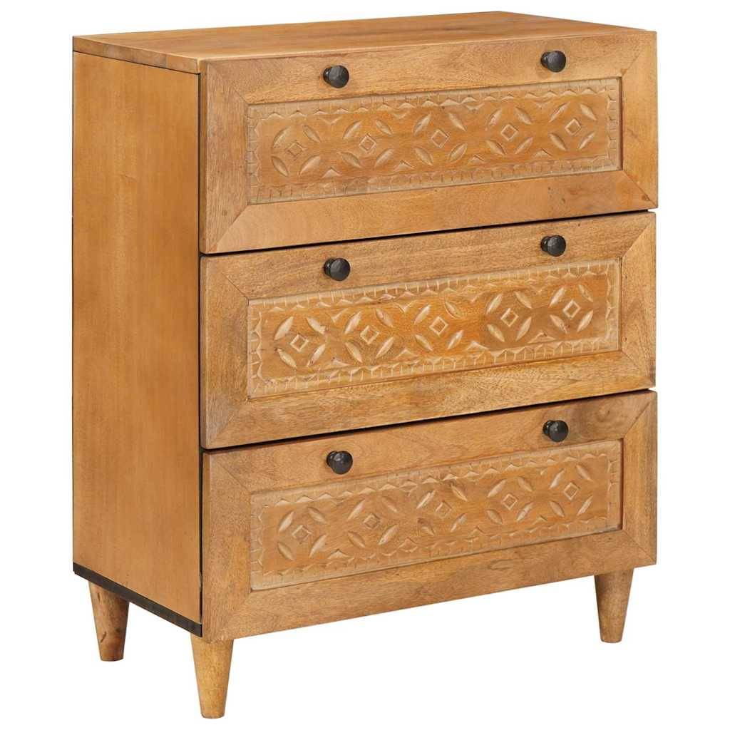 vidaXL Sideboard 3 pcs Braun 60 x 33 x 75 cm massives Mangoholz