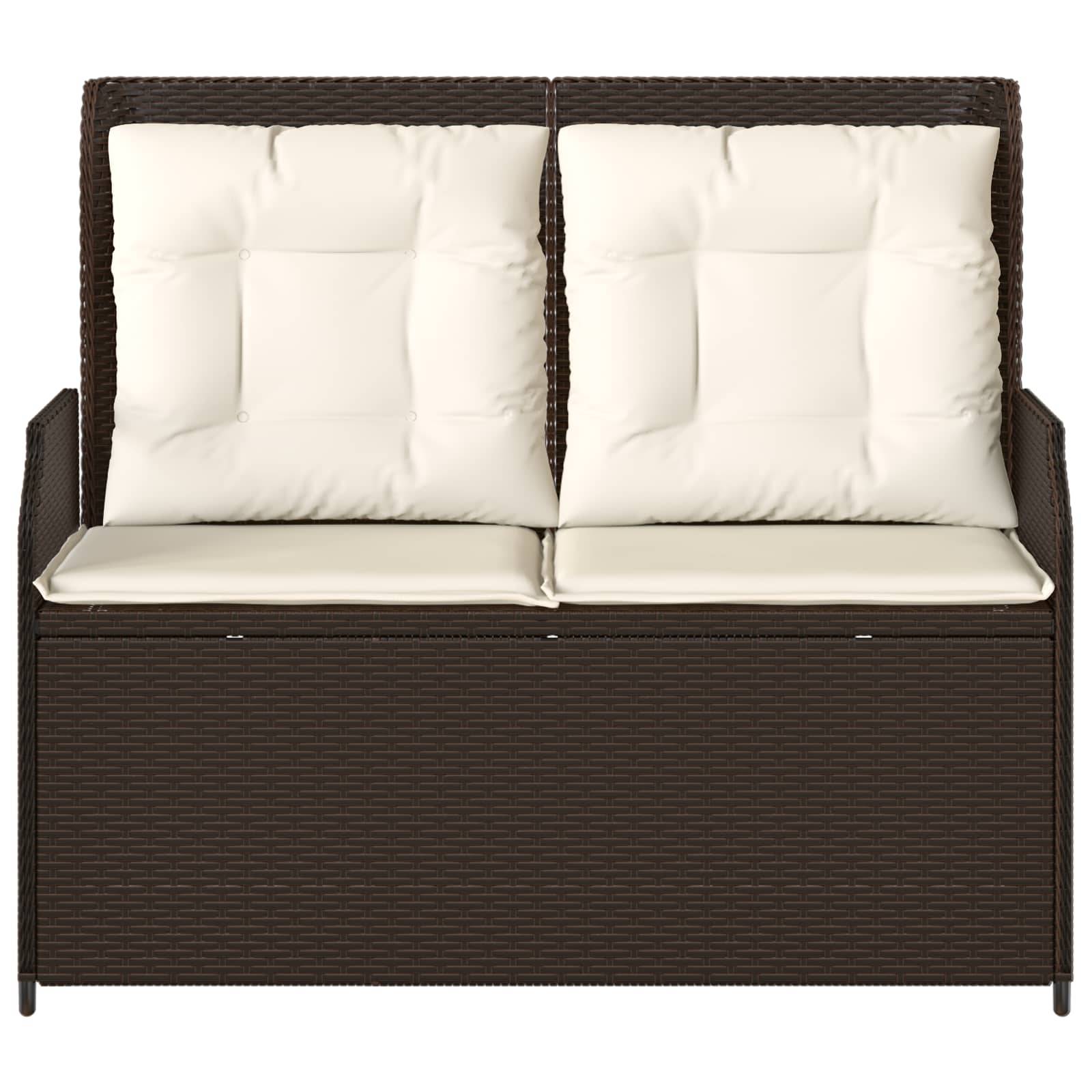 vidaXL Gartenbank Braun Poly-Rattan