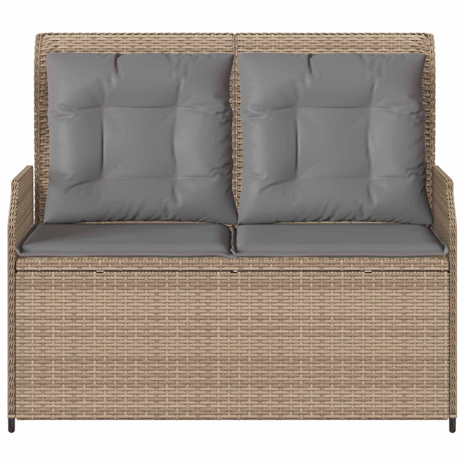 vidaXL Gartenbank Beige Poly-Rattan