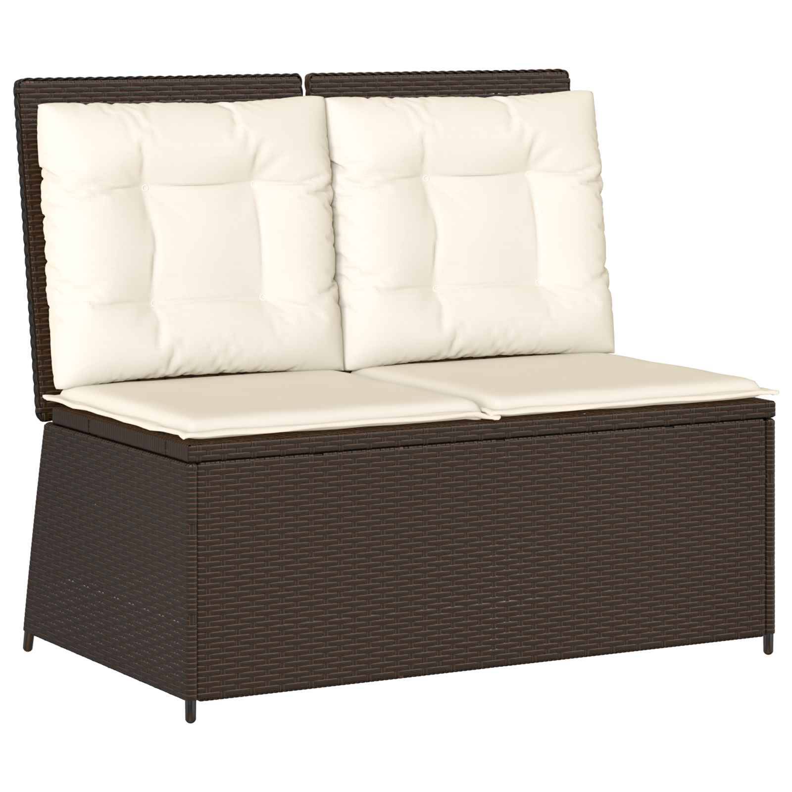 vidaXL Gartenbank Braun Poly-Rattan