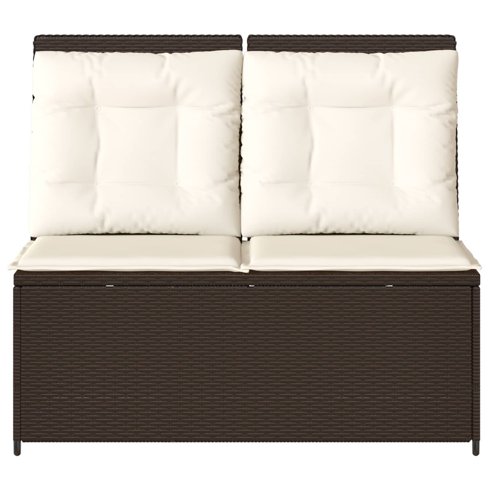 vidaXL Gartenbank Braun Poly-Rattan