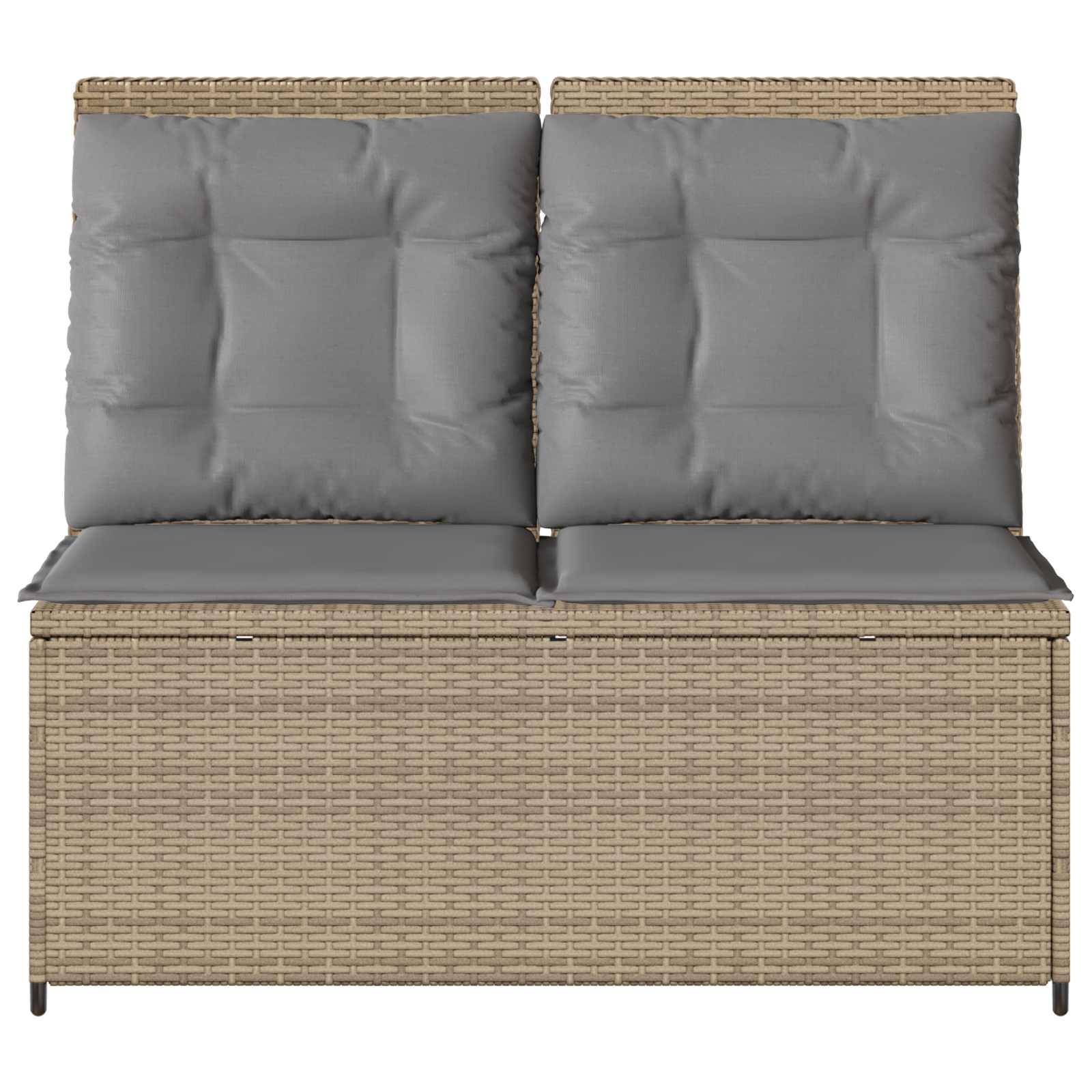 vidaXL Gartenbank Beige Poly-Rattan