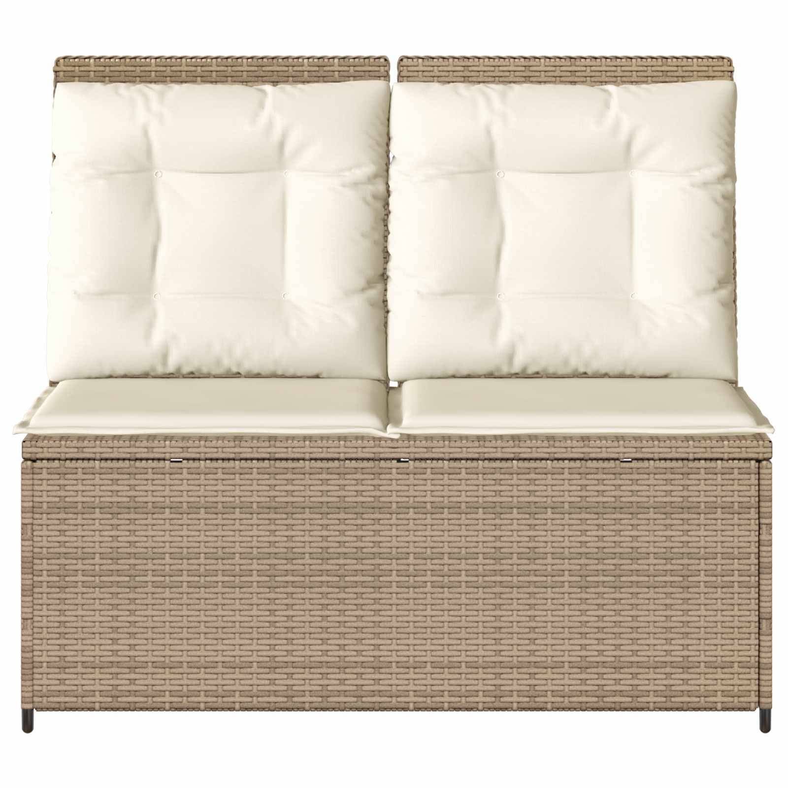 vidaXL Gartenbank Beige Poly-Rattan