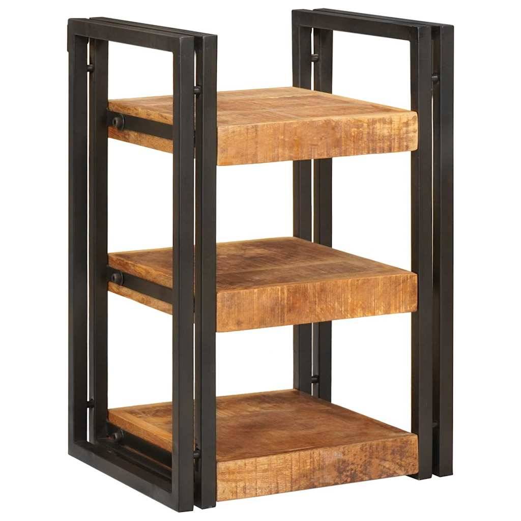 vidaXL Nachttisch Braun und Schwarz 38 x 33 x 58 cm Massivholz Mango