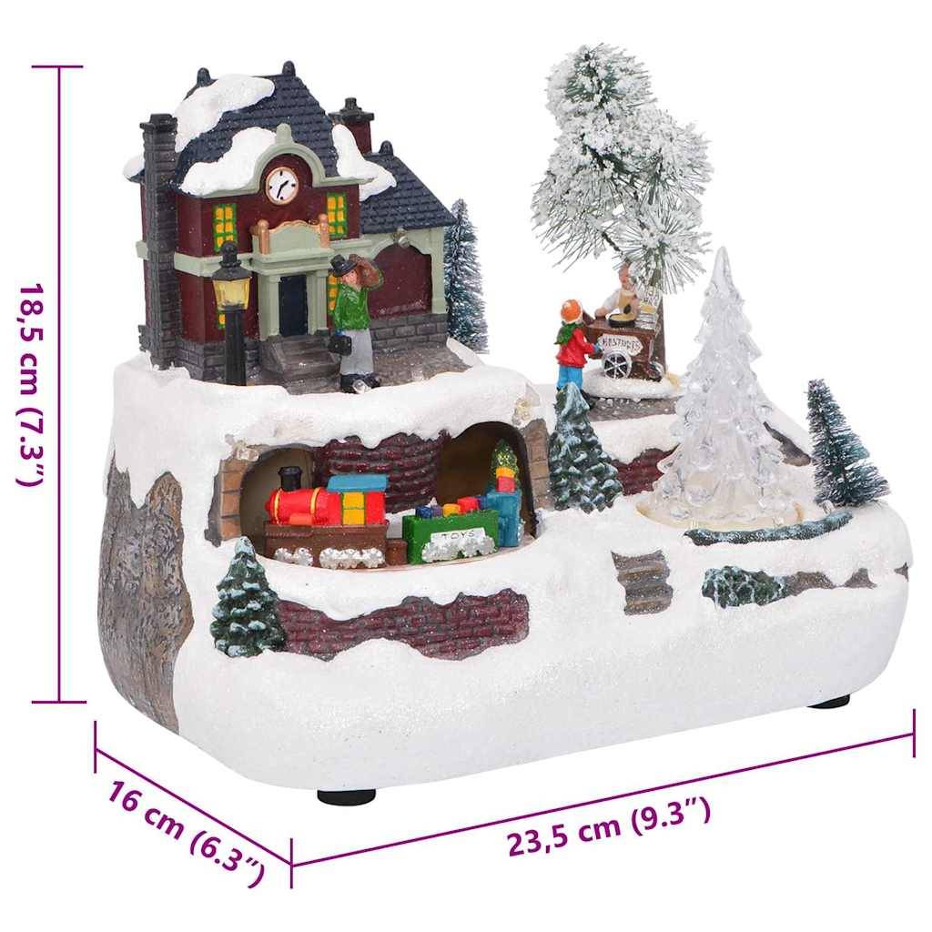 vidaXL Weihnachtlicher Tisch Mehrfarbig 23,5 x 16 x 18,5 cm Harz
