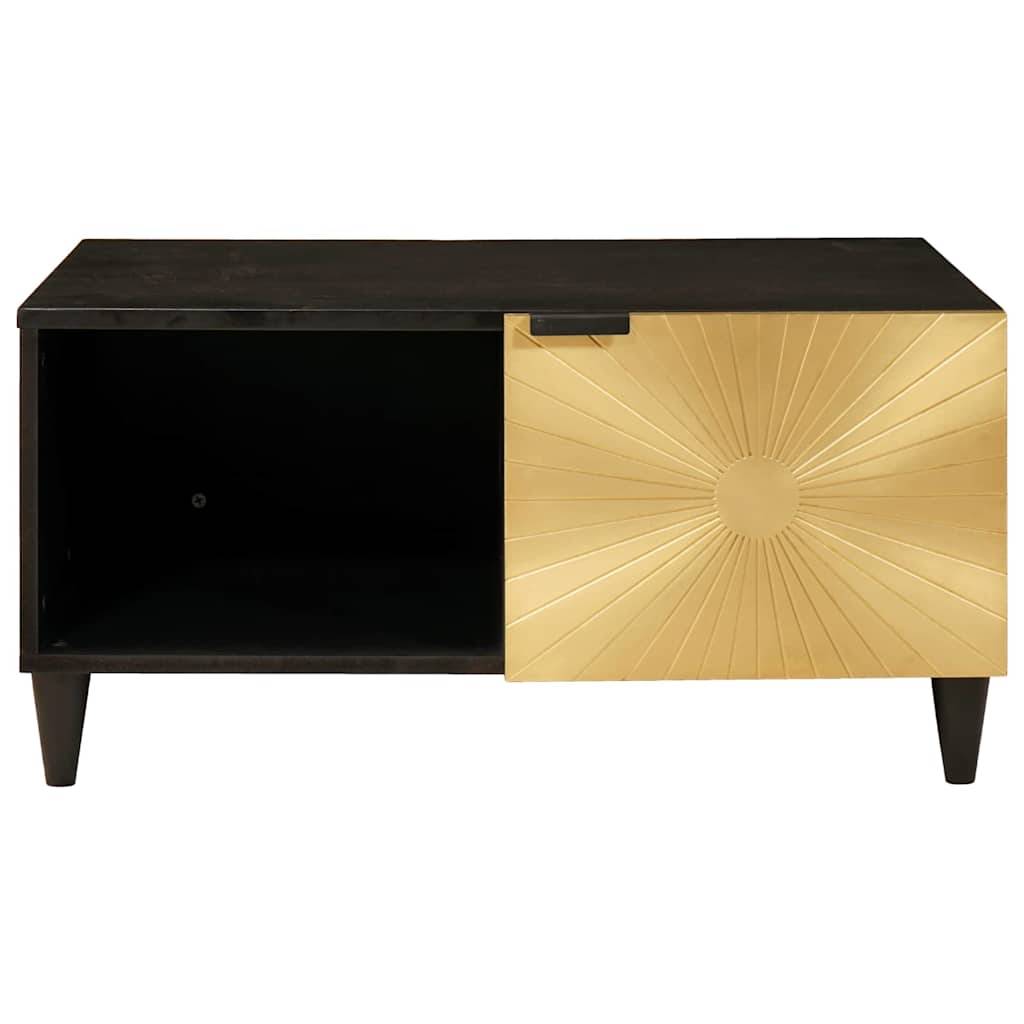vidaXL Couchtisch Schwarz und Gold 80 x 50 x 40 cm Holzwerkstoff