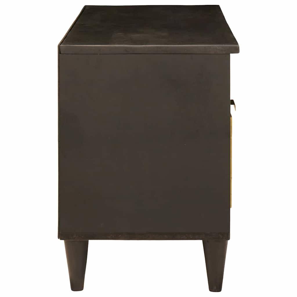 vidaXL TV-Schränk Schwarz und Gold 100 x 33 x 46 cm Holzwerkstoff