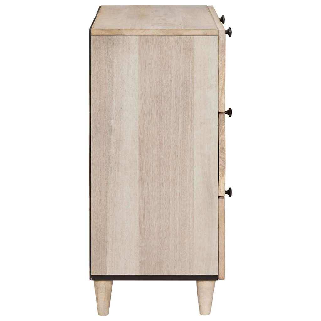 vidaXL Sideboard Weiß 60 x 33 x 75 cm massives Mangoholz