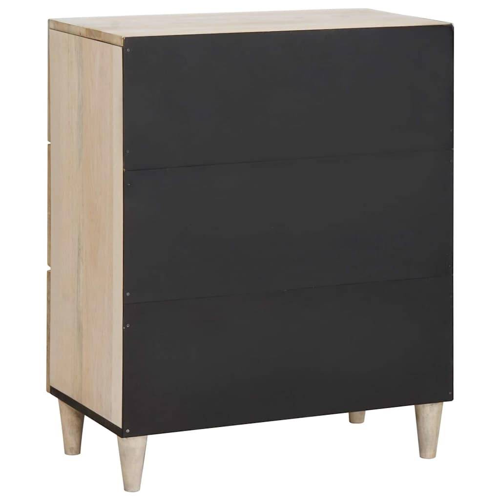 vidaXL Sideboard Weiß 60 x 33 x 75 cm massives Mangoholz