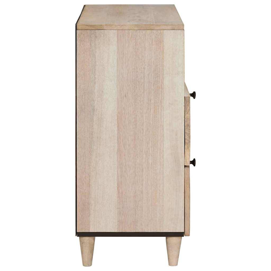 vidaXL Nachttisch mit Regal Beige 50 x 33 x 62 cm Massivholz Akazie