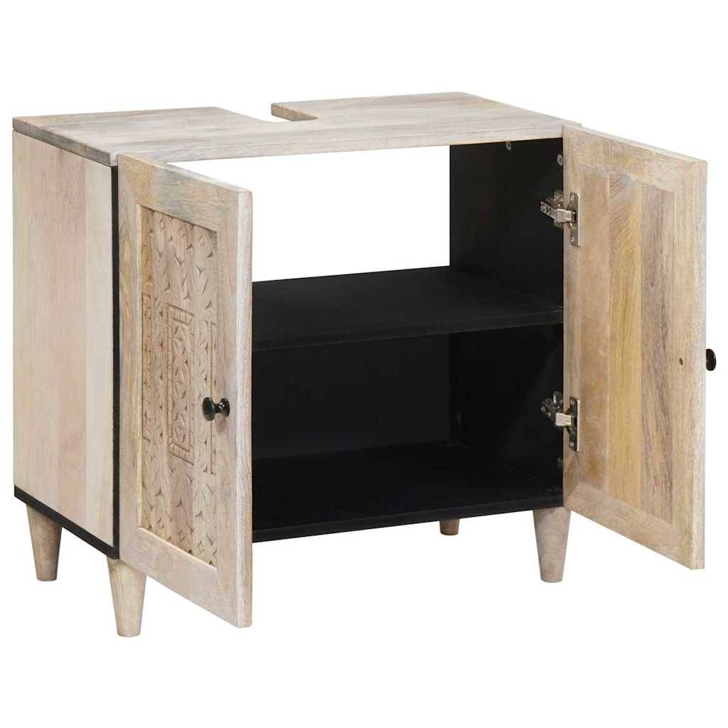 vidaXL Badezimmerschrank Wandmontiert mit Tür Weiß 62 x 33 x 58 cm