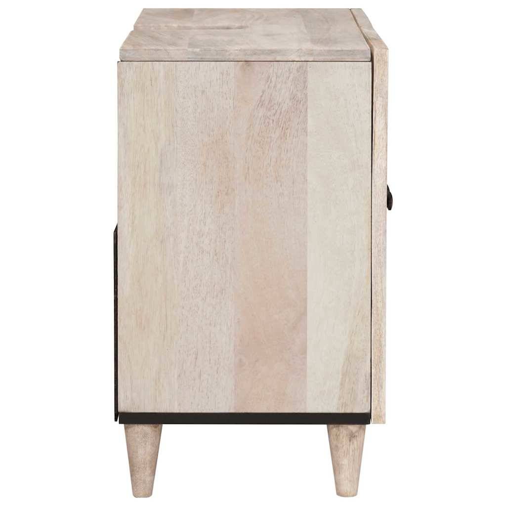 vidaXL Badezimmerschrank Wandmontiert mit Tür Weiß 62 x 33 x 58 cm
