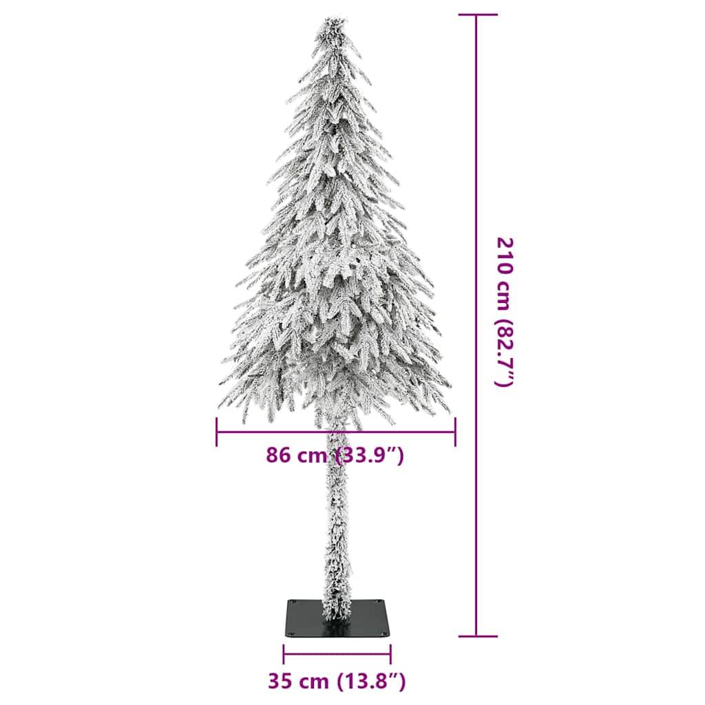 vidaXL Weihnachtsbaum mit 300 LEDs Weiß 210 cm PE und Stahl