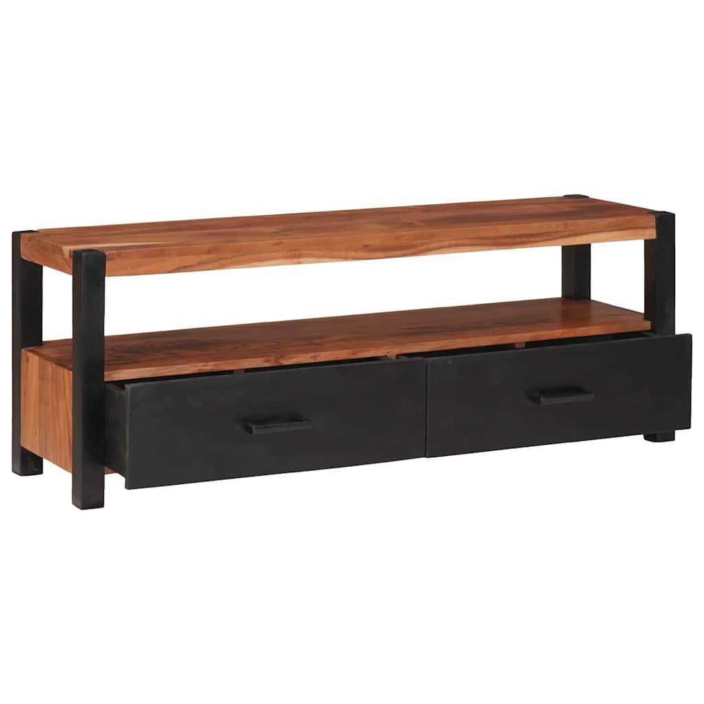 vidaXL Medienmöbel mit Regal Braun 110 x 30 x 40 cm Massivholz Akazie